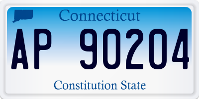 CT license plate AP90204