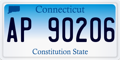 CT license plate AP90206
