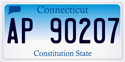 CT license plate AP90207