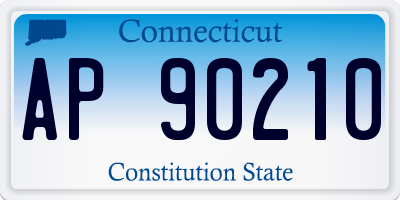CT license plate AP90210