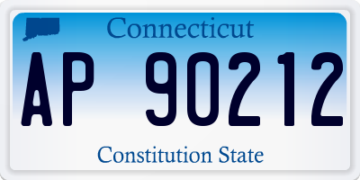 CT license plate AP90212