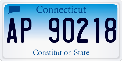 CT license plate AP90218