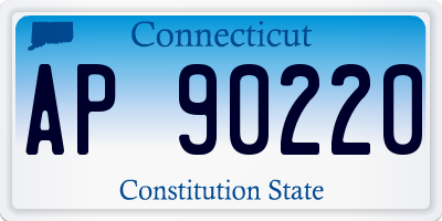 CT license plate AP90220