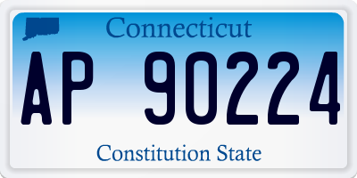 CT license plate AP90224