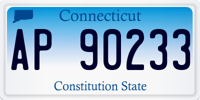 CT license plate AP90233