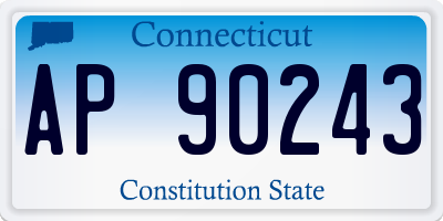 CT license plate AP90243