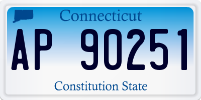 CT license plate AP90251