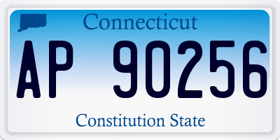 CT license plate AP90256