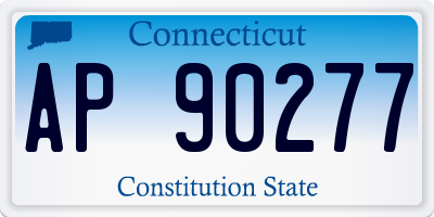 CT license plate AP90277