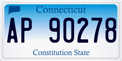 CT license plate AP90278