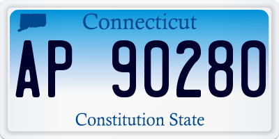 CT license plate AP90280