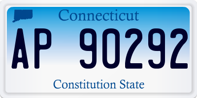 CT license plate AP90292