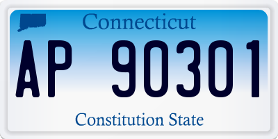 CT license plate AP90301