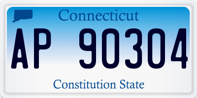 CT license plate AP90304