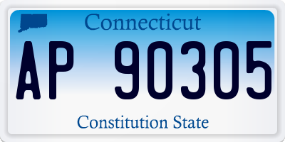 CT license plate AP90305