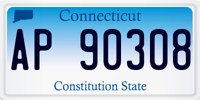 CT license plate AP90308