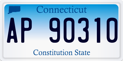 CT license plate AP90310