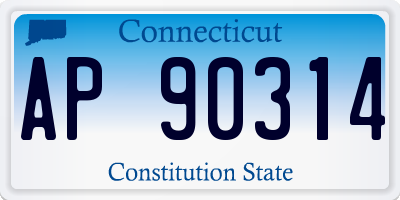 CT license plate AP90314