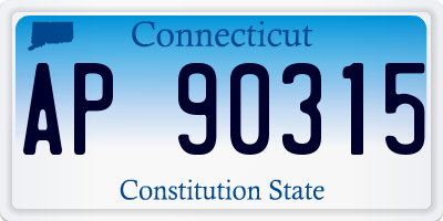 CT license plate AP90315
