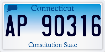 CT license plate AP90316