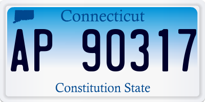 CT license plate AP90317