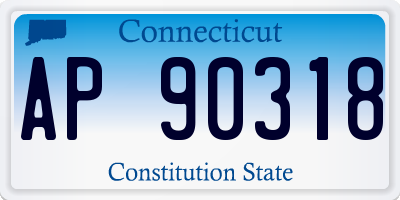 CT license plate AP90318