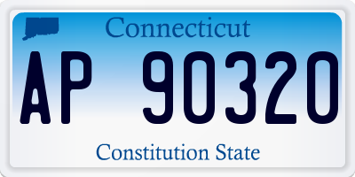 CT license plate AP90320