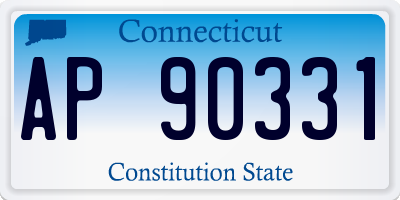 CT license plate AP90331