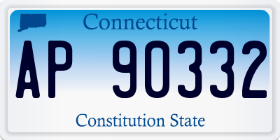 CT license plate AP90332