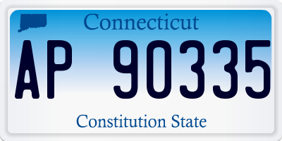 CT license plate AP90335