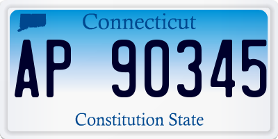 CT license plate AP90345