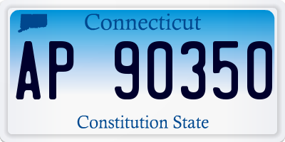 CT license plate AP90350