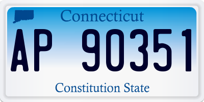 CT license plate AP90351