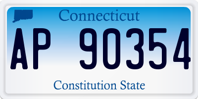 CT license plate AP90354