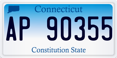CT license plate AP90355