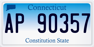 CT license plate AP90357