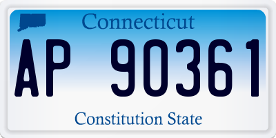 CT license plate AP90361
