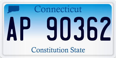 CT license plate AP90362