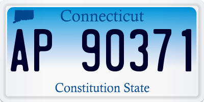 CT license plate AP90371