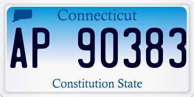 CT license plate AP90383