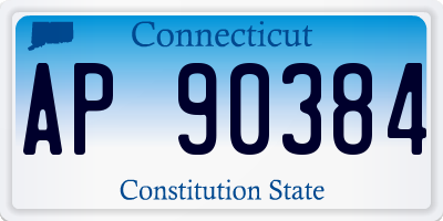 CT license plate AP90384