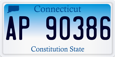 CT license plate AP90386