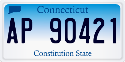 CT license plate AP90421