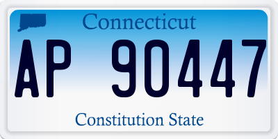 CT license plate AP90447