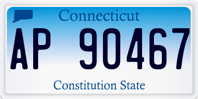 CT license plate AP90467