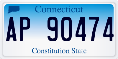 CT license plate AP90474