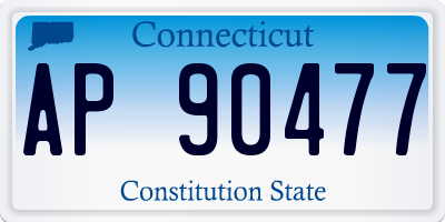 CT license plate AP90477