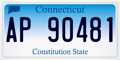 CT license plate AP90481