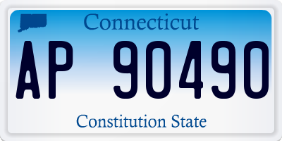 CT license plate AP90490