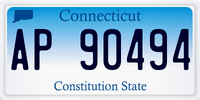 CT license plate AP90494